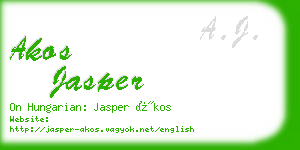 akos jasper business card